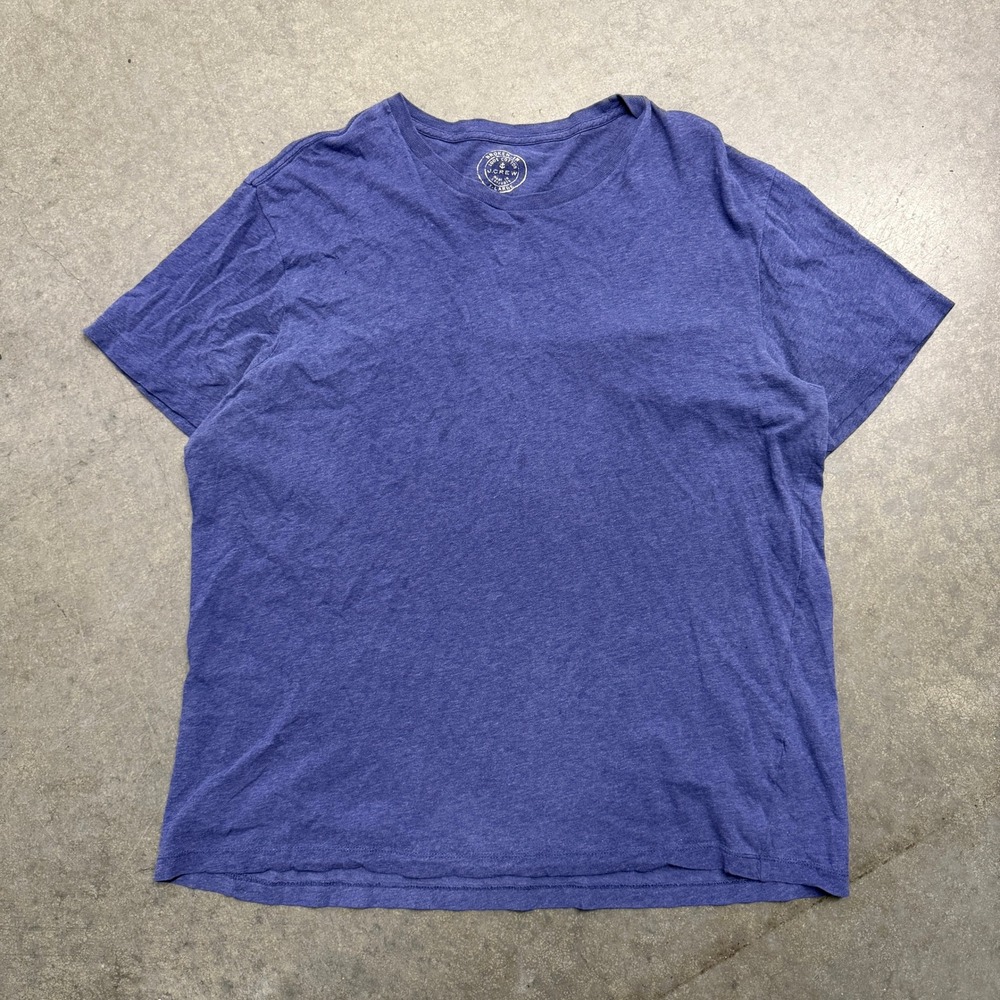 J.Crew Broken-In Cotton T-Shirt Mens Large Blue Heathered Crewneck Short Sleeve